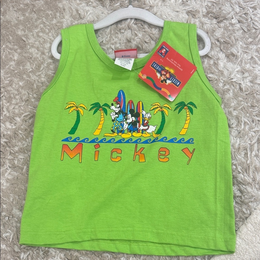 Vintage Deadstock Disney Green Kids Tank Top